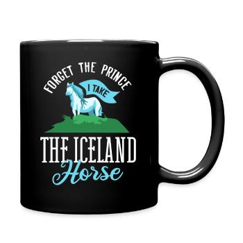 Islandpferd - Tasse einfarbig - Schwarz - Rechts