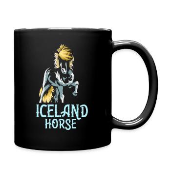 Islandpferd - Tasse einfarbig - Schwarz - Rechts