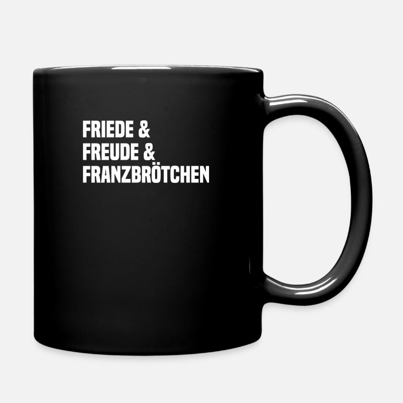 Friede Freude Franzbrötchen Hamburg Norddeutsch - Tasse einfarbig - Schwarz