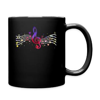 Notenschlüssel Orchester - Tasse einfarbig - Schwarz - Rechts