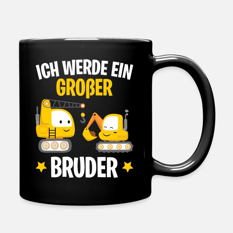 Endlich Großer Bruder 2020 Bagger - Tasse einfarbig - Schwarz
