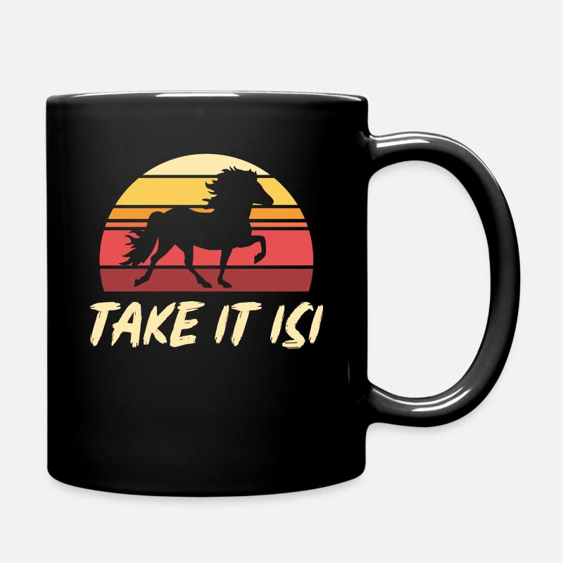 Islandpferd - Tasse einfarbig - Schwarz