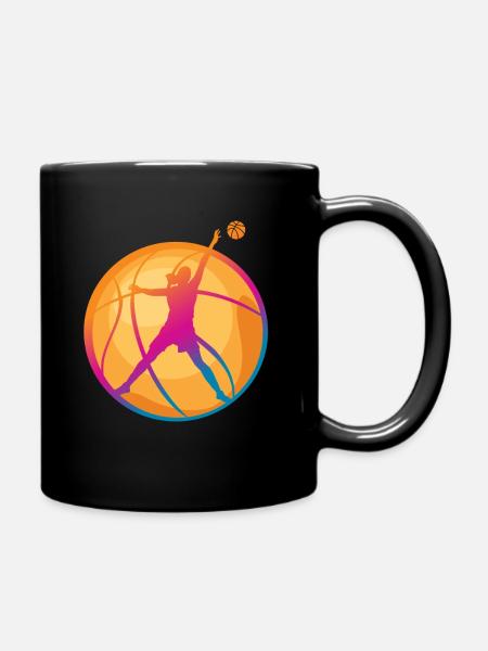 Basketball Frauen Silhouette - Tasse einfarbig - Schwarz