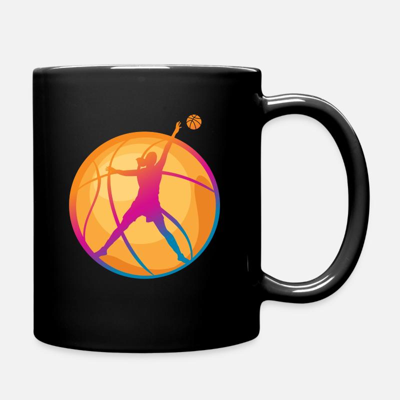 Basketball Frauen Silhouette - Tasse einfarbig - Schwarz