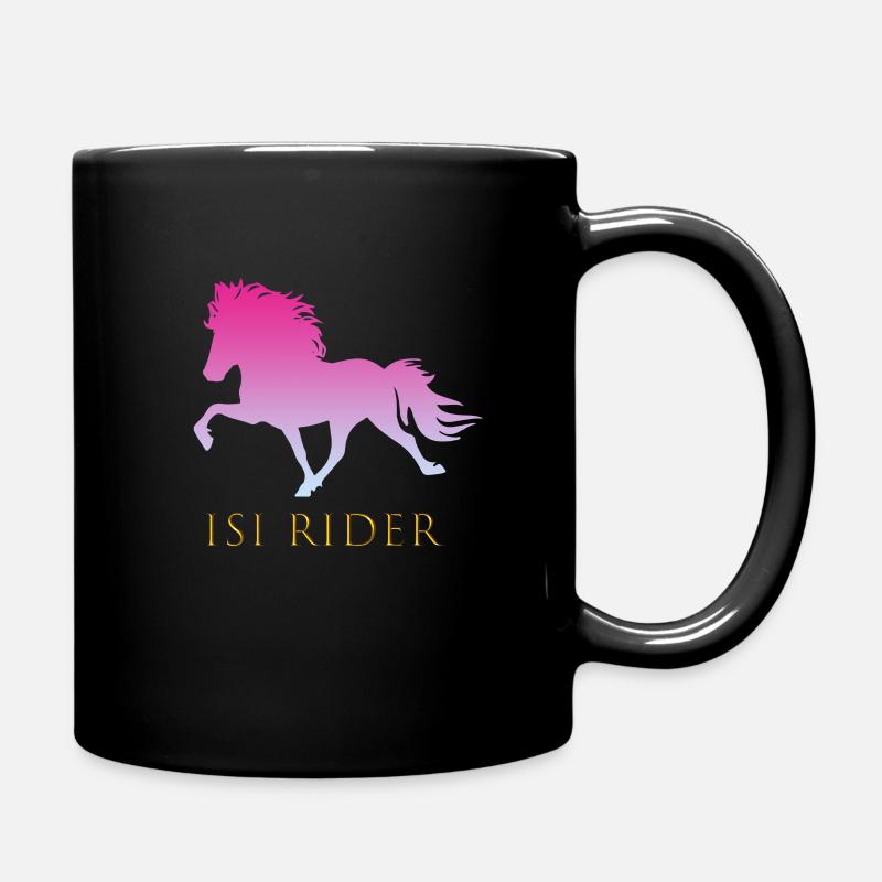 Icelandic horse - Full Colour Mug - black