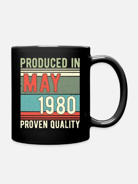 PRODUIT EN MAI 1980 - anniversaire - Mug uni - noir
