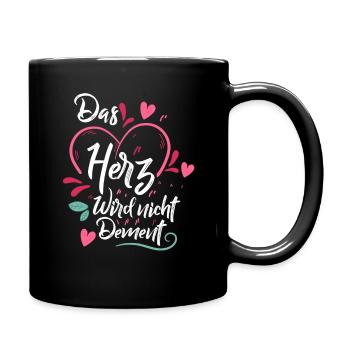 Altenpflergerin - Das Herz Wird Nicht Dement - Tasse einfarbig - Schwarz - Rechts