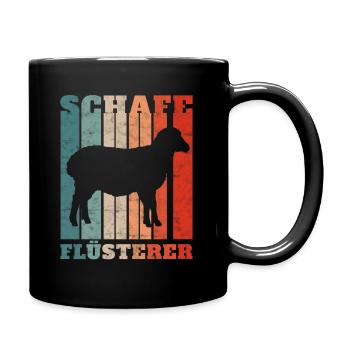Schafe Flüsterer Schaf Landwirt Bauer Geschenkidee - Tasse einfarbig - Schwarz - Rechts