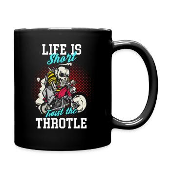 moto - Mug uni - noir - Droite