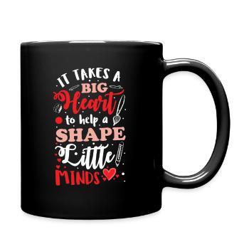 Enseignant forme de petits coeurs - Mug uni - noir - Droite