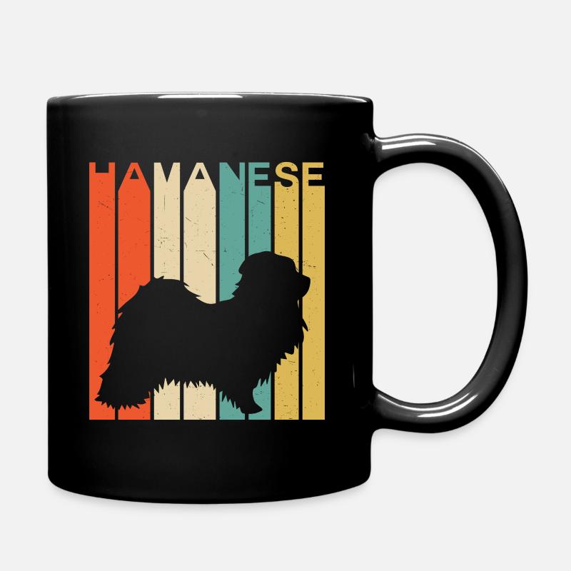 Chien silhouette havanais vintage rétro - Mug uni - noir