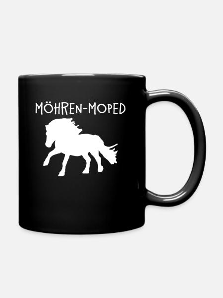 Möhren Moped Shetty Shetlandpony - Tasse einfarbig - Schwarz