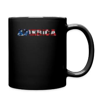 Amérique - Mug uni - noir - Droite