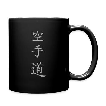 Karate in Japanese - Full Colour Mug - black - Right