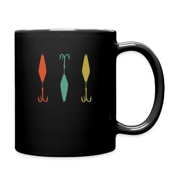 Pilker fish hook - Full Colour Mug - black - Right