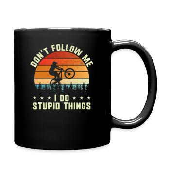 Ne me suivez pas | Idée cadeau VTT VTT - Mug uni - noir - Droite