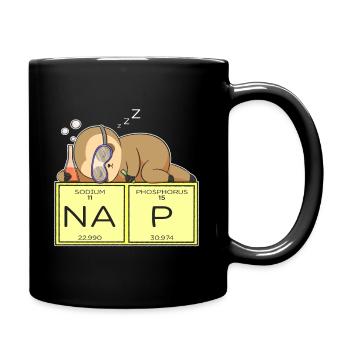 Faultier Nickerchen - Tasse einfarbig - Schwarz - Rechts