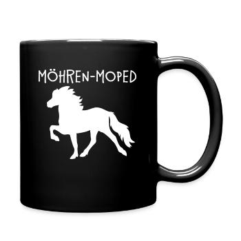 Möhren Moped Islandpferd - Tasse einfarbig - Schwarz - Rechts