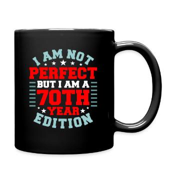 70. Geburtstag 70 Jahre alt 70. Party Geschenkidee - Tasse einfarbig - Schwarz - Rechts