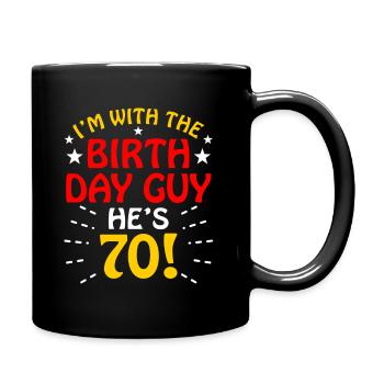 70. Geburtstag 70 Jahre alt 70. Party Geschenkidee - Tasse einfarbig - Schwarz - Rechts