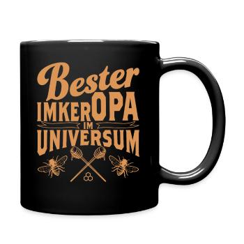 Bester Imker Opa im Universum - Tasse einfarbig - Schwarz - Rechts