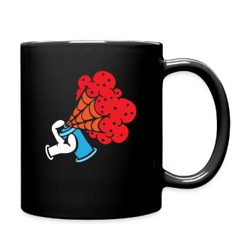 Main de dessin animé de graffiti - Mug uni - noir - Droite