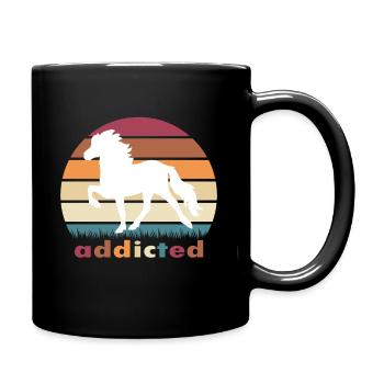 addicted Islandpferd - Tasse einfarbig - Schwarz - Rechts