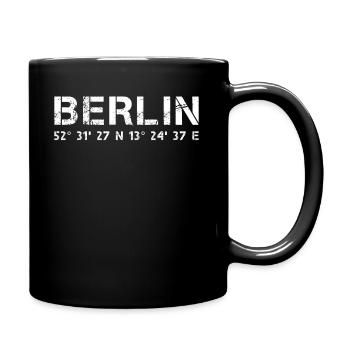 Berlin coordonnées GPS, capitale cadeau - Mug uni - noir - Droite