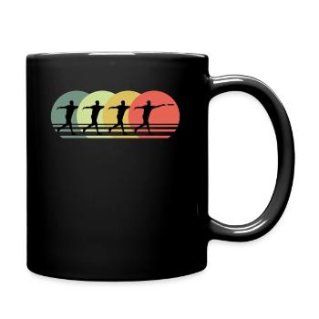 Ultimate Frisbee - Retro, Vintage - Full Colour Mug - black - Right