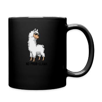 Kein Prob-Lama Cool And Funny Llama Kein Problem - Tasse einfarbig - Schwarz - Rechts