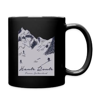 Haute Route - France, Switzerland - Full Colour Mug - black - Right