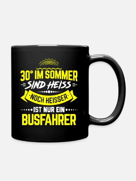 Busfahrer Bus fahren Busfahrer Geschenk Busfahrer - Tasse einfarbig - Schwarz