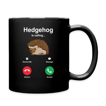 Hedgehog - Full Colour Mug - black - Right