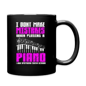 Kreativer Pianist - Kreative Pianistin - Lustig - Tasse einfarbig - Schwarz - Rechts