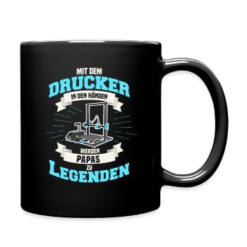 3D Druck Vater Legende Vatertag 3D Printing - Tasse einfarbig - Schwarz - Rechts