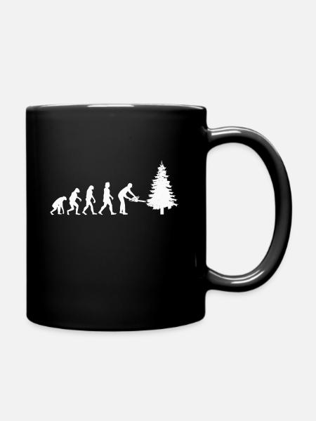Baumfäller Motorsäge Kettensäge Evolution - Tasse einfarbig - Schwarz