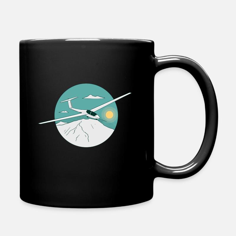 Segelflugzeug Gleitflugzeug Segelfliegen - Tasse einfarbig - Schwarz