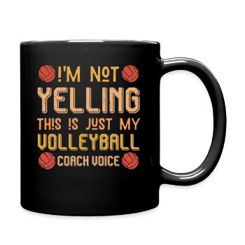 Volleyball coach voice - Full Colour Mug - black - Right