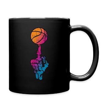 Basketball skeleton vintage - Full Colour Mug - black - Right