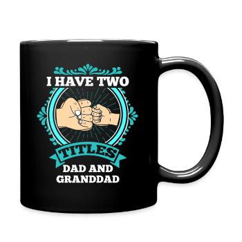 Papa et grand-père fête des pères cadeau grand-père père - Mug uni - noir - Droite