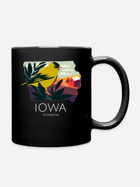Iowa Proud State Motto Le produit Hawkeye State - Mug uni - noir