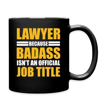 Attorney, Badass Attorney - Full Colour Mug - black - Right