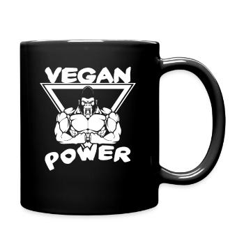 Vegan Power - Full Colour Mug - black - Right