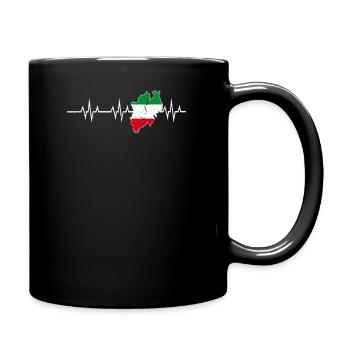 Mon cœur bat pour NRW Rhénanie du Nord-Westphalie - Mug uni - noir - Droite