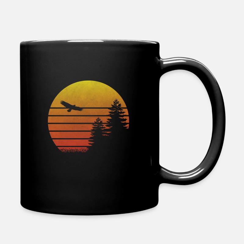 Vintage Adler - Tasse einfarbig - Schwarz