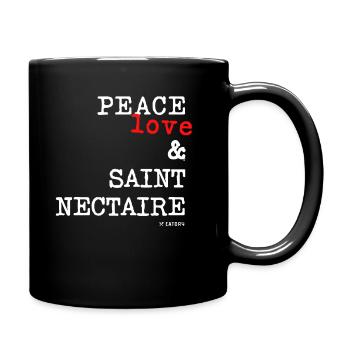 Peace Love and Saint Nectaire T-shirt - Tasse einfarbig - Schwarz - Rechts