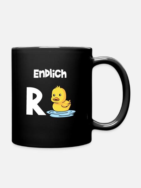 Endlich Rente Ruhestand Pension Ende Ente - Tasse einfarbig - Schwarz