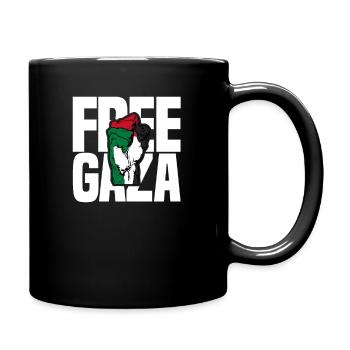 Free Gaza Free Palestine Freedom for Palestine - Full Colour Mug - black - Right