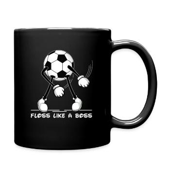 Zahnseiden Tanz Fußball Floss like a Boss - Tasse einfarbig - Schwarz - Rechts
