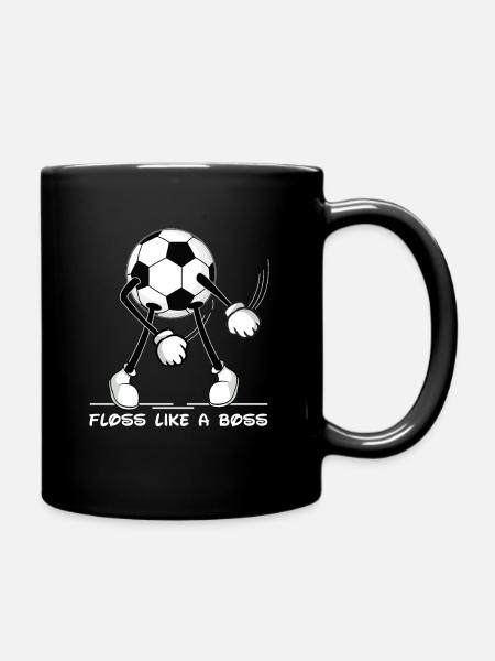 Floss Dance Football Floss like a Boss - Full Colour Mug - black
